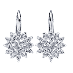 Bamoer Christmas Snowflake Cubic Zirconia Earrings for $11 Bamoer Christmas Snowflake Cubic Zirconia Earrings for $11