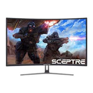 Sceptre C248B-144R 24-Inch Curved 144Hz Gaming Monitor AMD FreeSyncTM HDMI DisplayPort DVI, Metal for $170