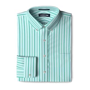 Lands' End Men's Pattern No-Iron Supima Pinpoint Button-Down Collar Dress Shirt for $15 Lands' End Men's Pattern No-Iron Supima Pinpoint Button-Down Collar Dress Shirt for $15