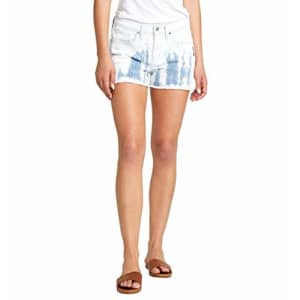 Silver Jeans Co. Women's Not Your Boyfriend's Mid Rise Shorts, Tie dye Light Indigo, 27W X 3.5L for $30 Silver Jeans Co. Women's Not Your Boyfriend's Mid Rise Shorts, Tie dye Light Indigo, 27W X 3.5L for $30