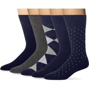 Men's Dress Socks 5-Pack for $12