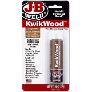 J-B Weld 1-oz. KwikWood Wood Repair Epoxy Putty Stick for $5 J-B Weld 1-oz. KwikWood Wood Repair Epoxy Putty Stick for $5