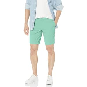 BOSS Men's Schino Slim Fit Shorts, Mint Ocean, 30 for $26