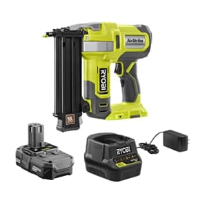 RYOBI ONE+ 18V 18-Gauge Cordless AirStrike Brad Nailer P321 with Battery and Charger (Bulk Packaged) for $175