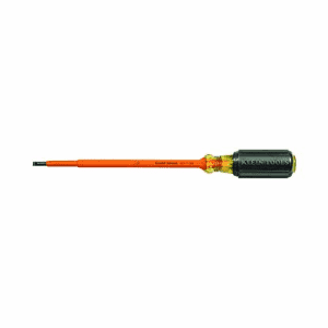 Klein 601-7-INS Insulated Screwdriver, 3/16 in Keystone, Slotted Point, 10-3/4 in OAL, 7 in Shank, for $40