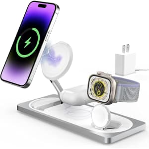Petino 3-in-1 Magnetic Wireless Charging Station for $22