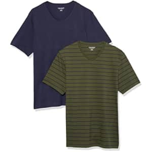 Amazon Essentials Men's Regular-Fit Short-Sleeve V-Neck T-Shirt (Available in Big & Tall), Pack of for $14