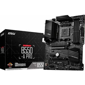 MSI B550-A PRO ProSeries Motherboard (AMD AM4, DDR4, PCIe 4.0, SATA 6Gb/s, M.2, USB 3.2 Gen 2, for $189