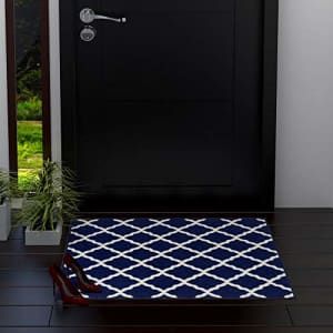 Ottomanson PNK7086-2X3 Trellis Rug, 2 Feet 3 Inch x 3 Feet, Navy for $17 Ottomanson PNK7086-2X3 Trellis Rug, 2 Feet 3 Inch x 3 Feet, Navy for $17