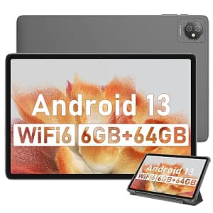 Blackview Android 13 Tablet, 10.1 inch with Tab 70 WiFi 6GB RAM 64GB ROM with 1TB Expand, 6580mAh for $80