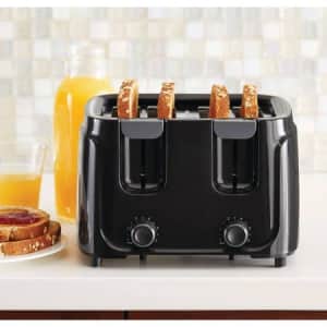 Mainstays 4-Slice Toaster, Black for $30