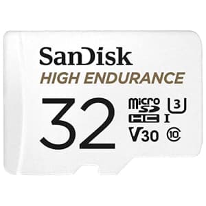 SanDisk SDSQQNR-032G-GH3IA Dash Cam Compatible MicroSD Card, 32GB, UHS-I, Class 10, U3, V30 for $21