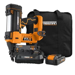 Freeman PE20V31618G 20 Volt Cordless 3-in-1 16 and 18 Gauge Nailer / Stapler Kit with Lithium Ion for $242