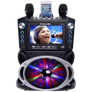 Karaoke USA GF842 DVD/CDG/MP3G Karaoke Machine with 7" TFT Color Screen, Record, Bluetooth and LED for $145 Karaoke USA GF842 DVD/CDG/MP3G Karaoke Machine with 7" TFT Color Screen, Record, Bluetooth and LED for $145