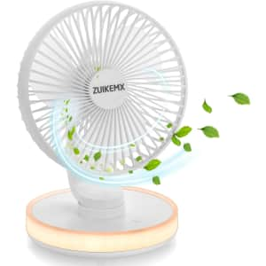 Zuikemx Portable Desk Fan for $14