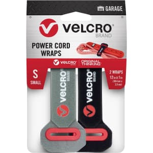 Velcro 12" Power Cord Wrap 2-pack for $8