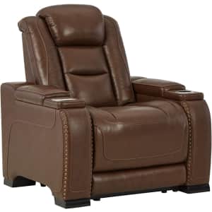 Signature Design by Ashley The Man-Den Leather Power Recliner for $1,246