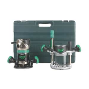 Metabo Hitachi KM12VC 2-1/4 Peak HP Variable Speed Fixed/Plunge Base Router Kit for $179