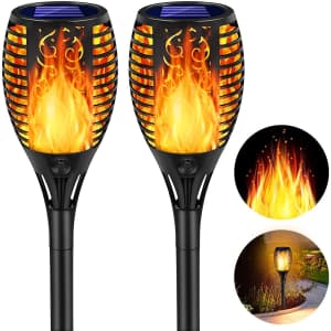 Arrinew LED Solar Torch Light 2-Pack for $15 w/ Prime Arrinew LED Solar Torch Light 2-Pack for $15 w/ Prime