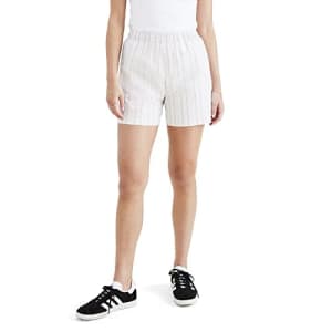 Dockers Women's Weekend Pull on Shorts, (New) Shara Khaki-Fay Stripe, Large for $20