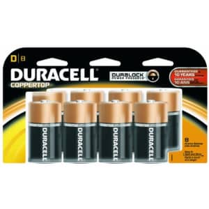 Duracell Coppertop Alkaline D Batteries, 8/Pack for $17