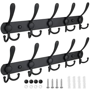 Ticonn Wall Mounted Coat Rack 2-Pack for $13 Ticonn Wall Mounted Coat Rack 2-Pack for $13