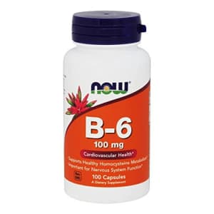 B-6 100mg Now Foods 100 Caps for $7