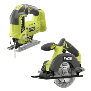 Ryobi One+ 18V Cordless 2-Tool Combo Kit w/ Circular Saw and Orbital Jig Saw (No Battery) for $69