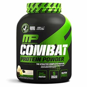 Muscle Pharm MusclePharm Combat Protein Powder, 5 Protein Blend, Vanilla, 4 Pounds for $58