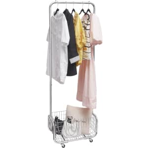Rolling Clothes Rack for $12