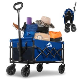 Sailary 352-lbs. Capacity Collapsible Garden Wagon for $40 Sailary 352-lbs. Capacity Collapsible Garden Wagon for $40