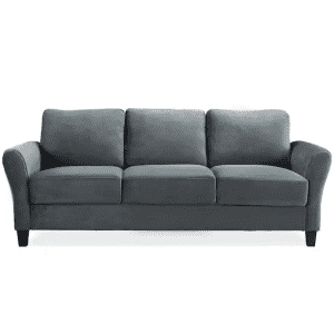 Lifestyle Solutions Wesley Microfiber Curved-Arm Sofa for $261
