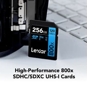 Lexar High-Performance 800x 128GB SDXC UHS-I Memory Card, C10, U3, V30, Full-HD & 4K Video, Up to for $13