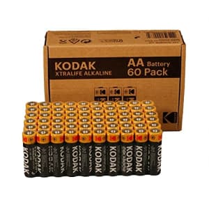 KODAK AA Batteries - Alkaline Batteries, 1.5V Mignon LR06 MN1500 AM3 Battery Pack (60 Count) (Qty for $29