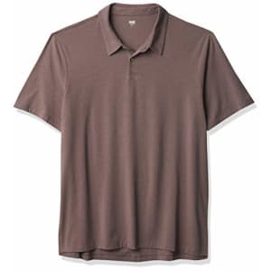 PAIGE Men's Burke Polo TEE Shirt, Smoked Wine, XXL for $67