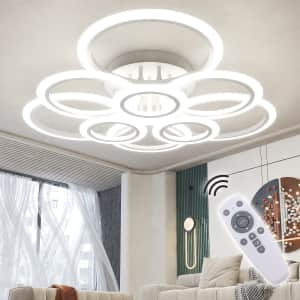 Ouqi 9-Ring Modern LED Ceiling Light for $53