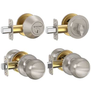 Ticonn Round Door Knobs with Dead Bolt 2-Pack for $26 Ticonn Round Door Knobs with Dead Bolt 2-Pack for $26