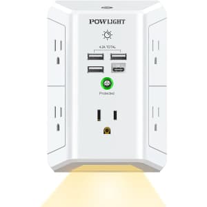Powlight Outlet Extender with Surge Protection for $12 Powlight Outlet Extender with Surge Protection for $12