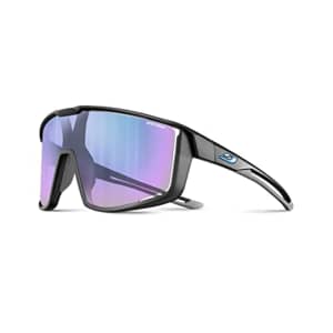 Julbo Fury Performance Sunglasses, Black/Translucent Black Frame - Purple Lens w/Blue Mirror for $75