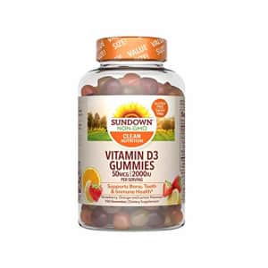 Sundown Vitamin D3 50mcg 2000IU Gummies for Immune Support, Non-GMO, Dairy-Free, Gluten-Free, for $18 Sundown Vitamin D3 50mcg 2000IU Gummies for Immune Support, Non-GMO, Dairy-Free, Gluten-Free, for $18