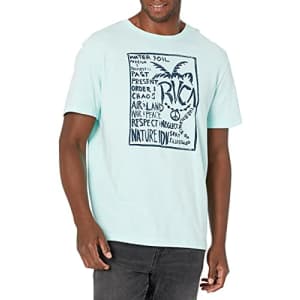 RVCA Men's Spring Short Sleeve T-Shirt, ICE Blue, L for $20 RVCA Men's Spring Short Sleeve T-Shirt, ICE Blue, L for $20