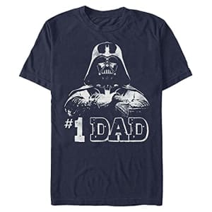 Star Wars Men's Numero Uno T-Shirt, Navy Blue, Medium for $6