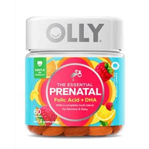 OLLY The Essential Prenatal Gummy Multivitamin, 30 Day Supply (60 Gummies), Sweet Citrus, Folic for $28