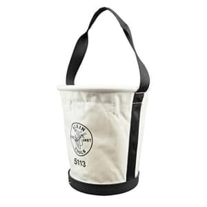 Klein Tools 5113 Canvas Bucket for Tool Storage and Transport is Tapered, Canvas with Web Handle, for $56 Klein Tools 5113 Canvas Bucket for Tool Storage and Transport is Tapered, Canvas with Web Handle, for $56