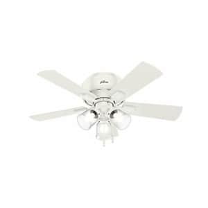 Hunter Fan Hunter Crestfield Indoor Low Profile Ceiling Fan with LED Light and Pull Chain Control, 42", Fresh for $150