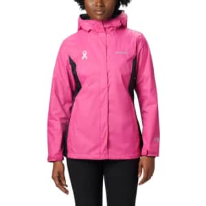 Columbia Women's Tested Tough in Pink Rain Jacket II for $35 Columbia Women's Tested Tough in Pink Rain Jacket II for $35
