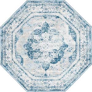 Unique Loom Sofia Collection Area Rug - Salle Garnier (8' Octagon, Blue/ Ivory) for $169