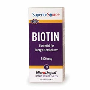 Superior Source Biotin 5000 mcg Vitamins & Minerals Unisex Sublingual Instant Dissolve Tablets for for $13