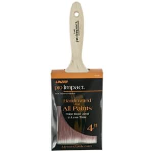 Linzer Pro Impact 4 in. W Flat Paint Brush for $14