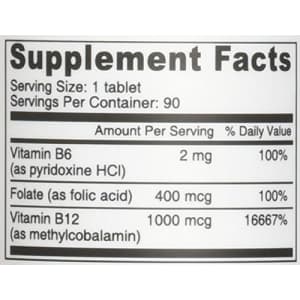 Deva Nutrition Vegan Vitamins Sublingual B-12 Tablets, 2 Count for $34